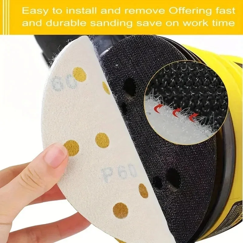 Sanding Discs 6 Inch 15 Holes Hook and Loop Sanding Disc 150MM Sandpaper Wet Dry 60-400 Grits Aluminum Oxide Car Wood Auto Polishing