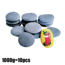 Premium Natural River Rocks - Smooth, Large Flat Stones for Creative Painting & Crafts (500g/1000g) (1000g)