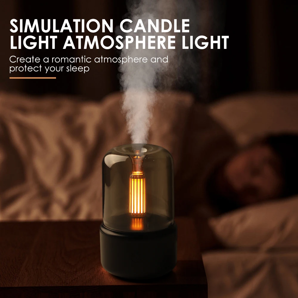 Candle Light Aroma therapy Diffuser USB Lamp Night Light
