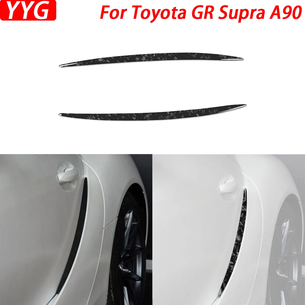 

Для Toyota GR Supra A90 2020-2023 Кованое углеродное волокно, боковое крыло, вентиляционная панель, декоративная крышка, аксессуары для интерьера автомобиля, наклейка