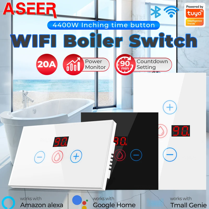 ASEER Smart Water Heater Boiler Switch 40A 8000W,20A 4400W Power