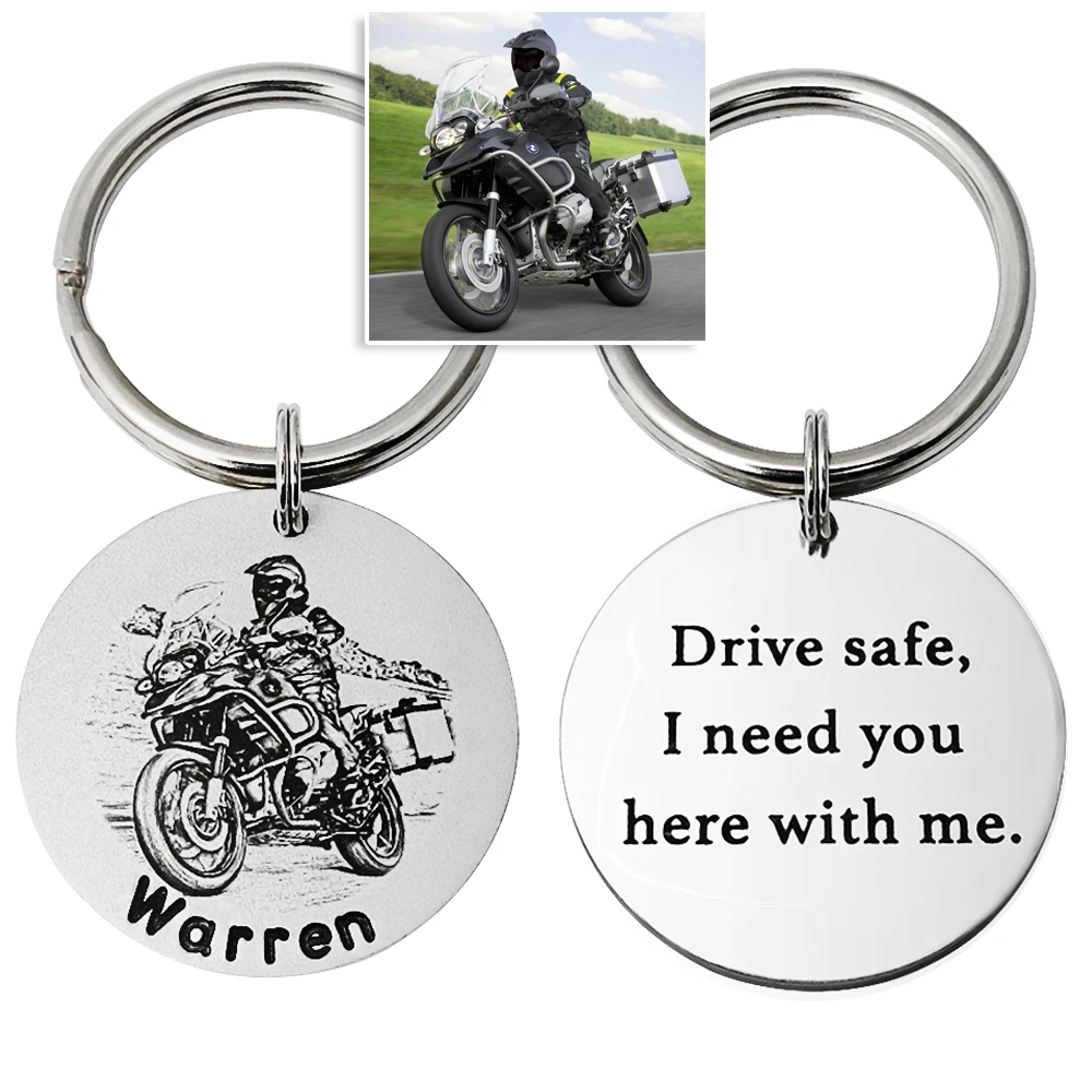 CustomCarPhotoKeychainPersonalizedMotorcycleKeyChainAutocycle