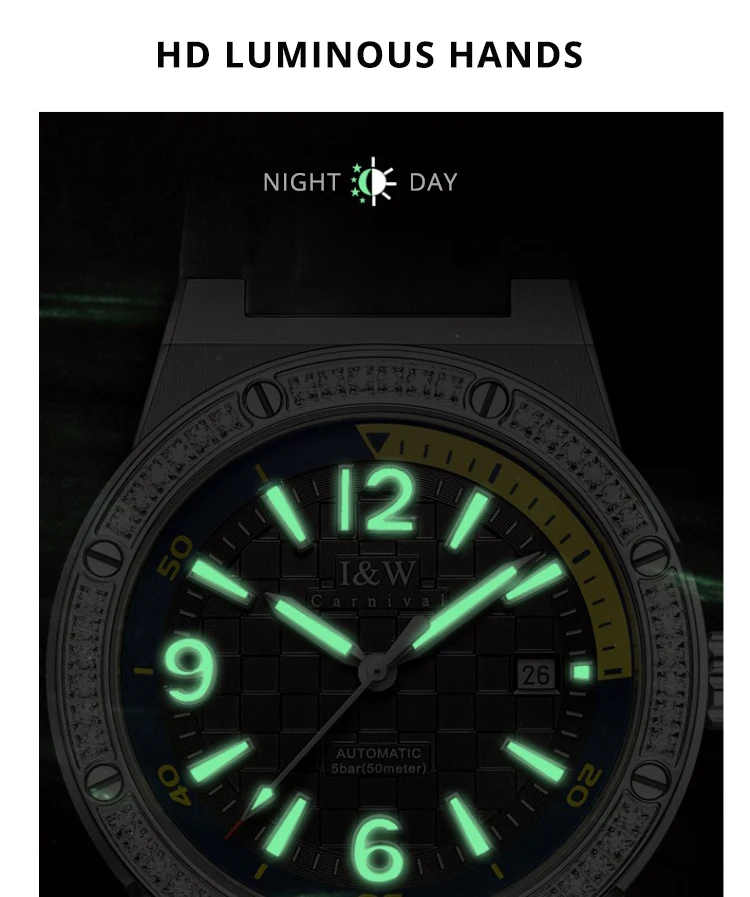 CARNIVAL Orologi da polso meccanici in zaffiro di alta qualità con movimento MIYOTA Orologi automatici per uomo in acciaio inossidabile Montres Hommes_voghion.com