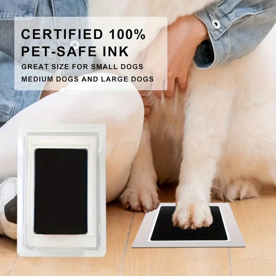 Pet Dog & Cat Paw Print Ink Set Pad Safe Non-toxic Wash Free Easy Clean Diy Handprints Footprints Pet Souvenirs ink pads,pet print kit