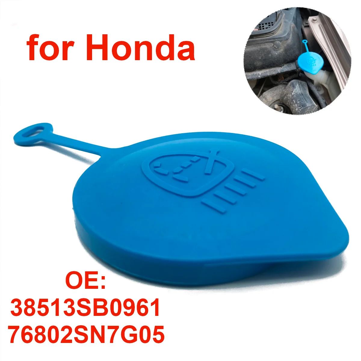 Windshield Washer Fluid Reservoir Tank Cap Bottle Lid Cover For Honda Accord Civic Jazz 76802-SAG-H01 38513SB0961 76802SN7G05