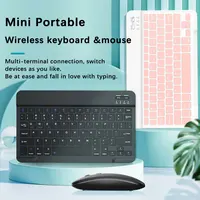 Bluetooth Keyboard and Mouse Combo Slim  Wireless for iPad Mac Android Phone Tablet Laptop Rechargeable Keyboard Battery Mouse