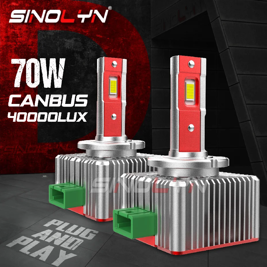 Sinolyn Auto Headlight Bulbs D3S D1S D2S D4S D5 D8S Canbus LED Lights 35W Projector Headlamps 6000K Plug&Play HID Conversion Kit led lights led bulbs led headlights led car lights led car headlights car headlamps hid headlight bulbs