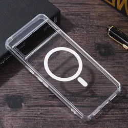 Magsafe Wireless Charging Transparent Magnetic Phone Case for Pixel 9Pro (Clear)