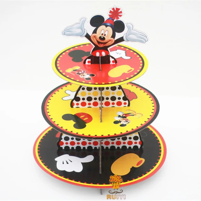 1Set Red Mickey Mouse Theme Disposable Paper Cups Plates Flexible Straws Baby Shower Kid Birthday Napkin Decoration Supplies 
