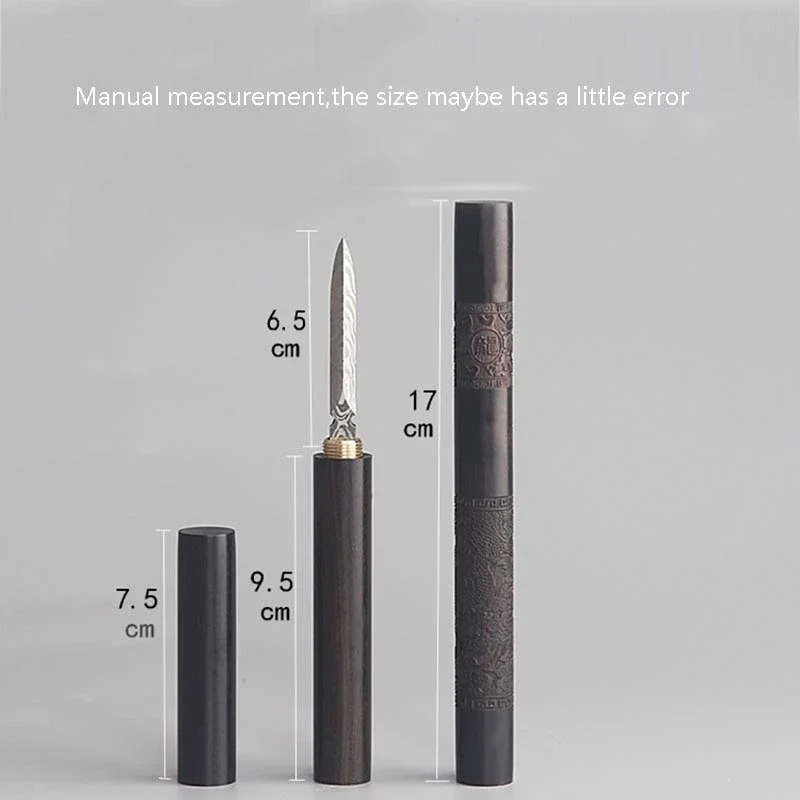 Creative Pure Stainless Steel Tea Knife Office Tea Ceremony Accessories Pattern Vintage Big Needles Cutter Puer Pry Tools