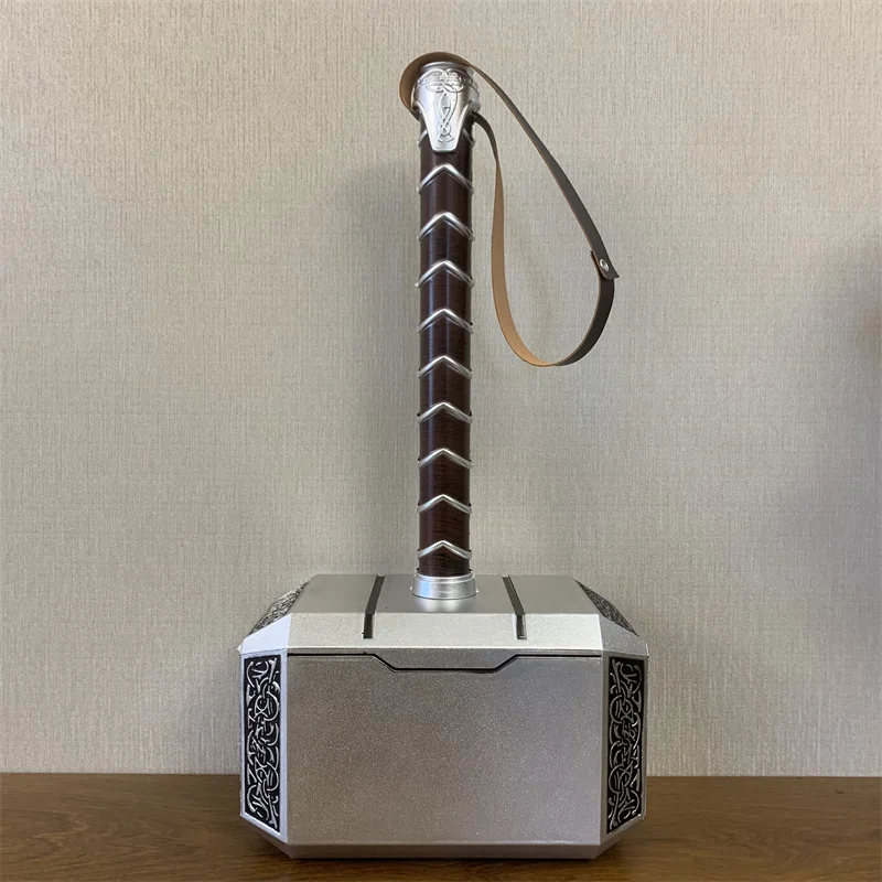 Big Super Hero Waffe Hammer Battle Thunder Damage Hammer 1:1 Cosplay Modell Bühne Halloween Requisiten Spielzeug Geschenk 44 cm Sicherheitsgummi – Detail 3