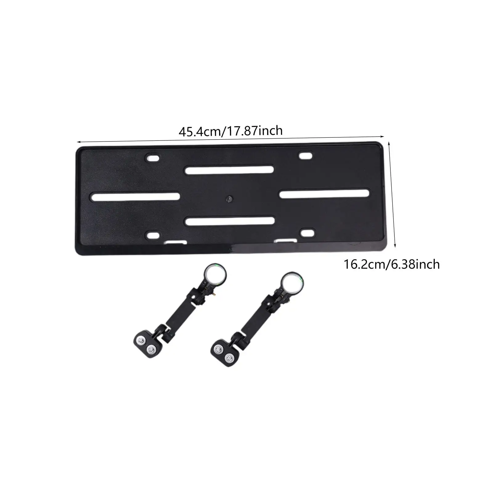 Auxiliary License Plate Holder 17.8x6.3inch Universal Accessory for Car External Rear Racks Simple Assembly Auxiliary License Plate Holder 17.8x6.3inch Universal Accessory for Car External Rear Racks Simple Assembly