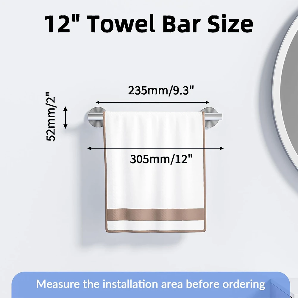 

Elegant Design Bathroom Towel Bar 304 Stainless Steel Efficient Drying Space Perfect for Bathrooms and Kitchens