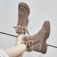 GKTINOO 2026 Winter Shoes Women Snow Boots Thick Sole Warm Plush Winter Shoes Genuine Leather Suede Women Ankle Boots Sneakers - Image 3