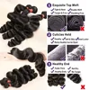 30 Inch Loose Deep Wave 100% Human Hair Bundles Brazilian Virgin Raw Water Curly  Hair Bundles Deep Wave Extensions Double Weft 4