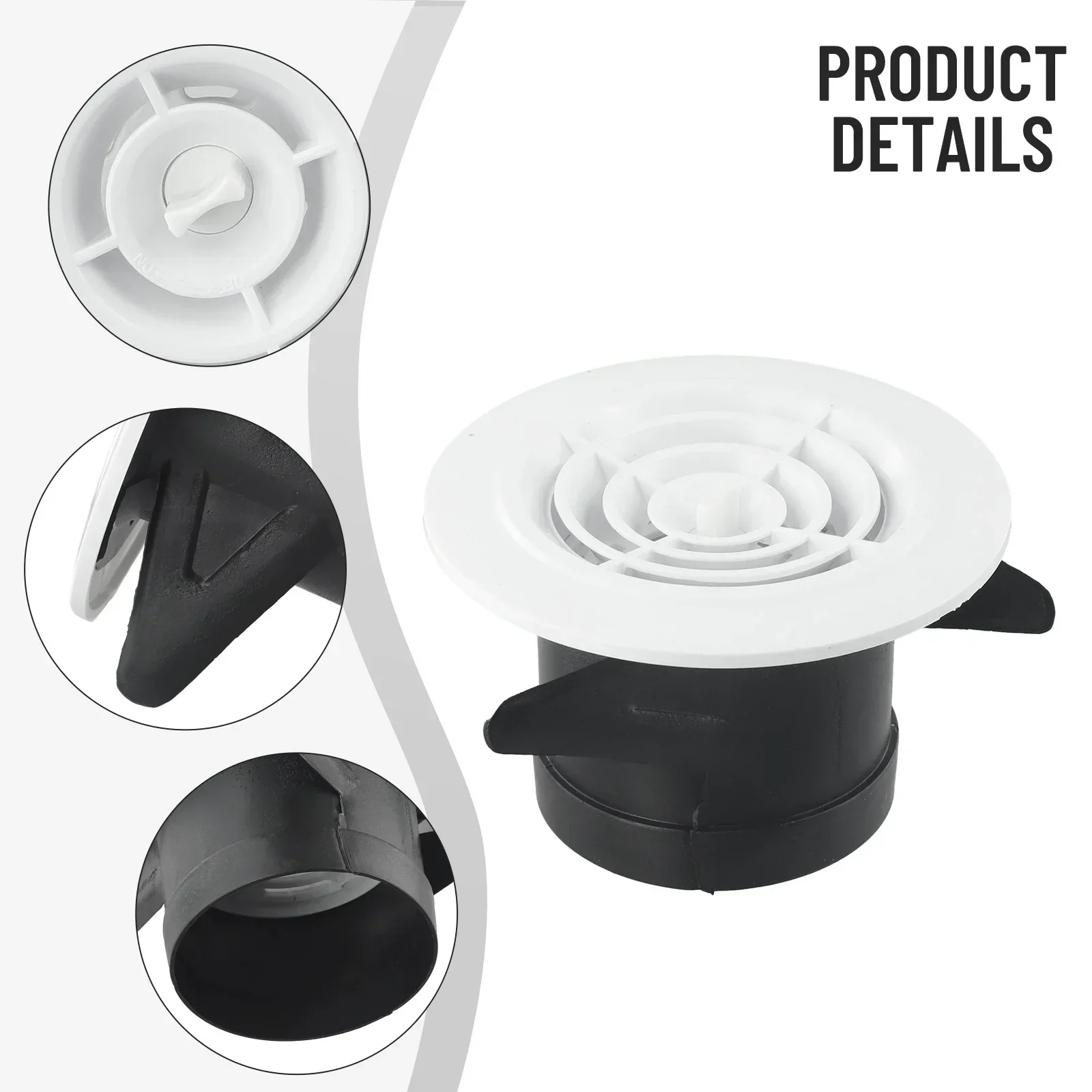 Vent Cover Ventilation Grille Air Circulation Vents Cover Rotating Button ABS Ventilation Grille Adjustable Wall Interior Vent
