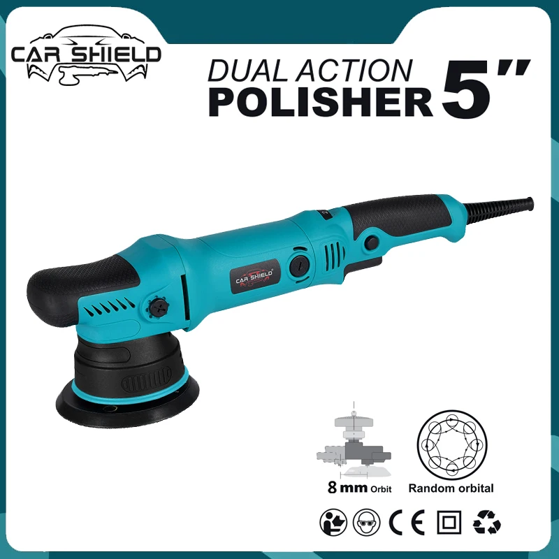 

Car Shield 5 Inch 8mm Random Orbit DA Buffer Polisher Professional 125mm Dual Action Auto Polishing Wax Machine