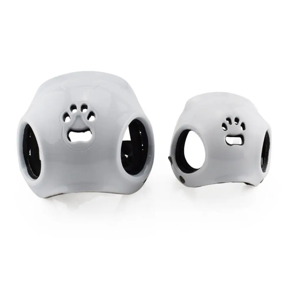 Plastic Pet Dog Helmets With Ear Holes Solid Color Puppy Safety Helmet Handsome Adjustable Straps Pet Motorcycle Headgear Cat