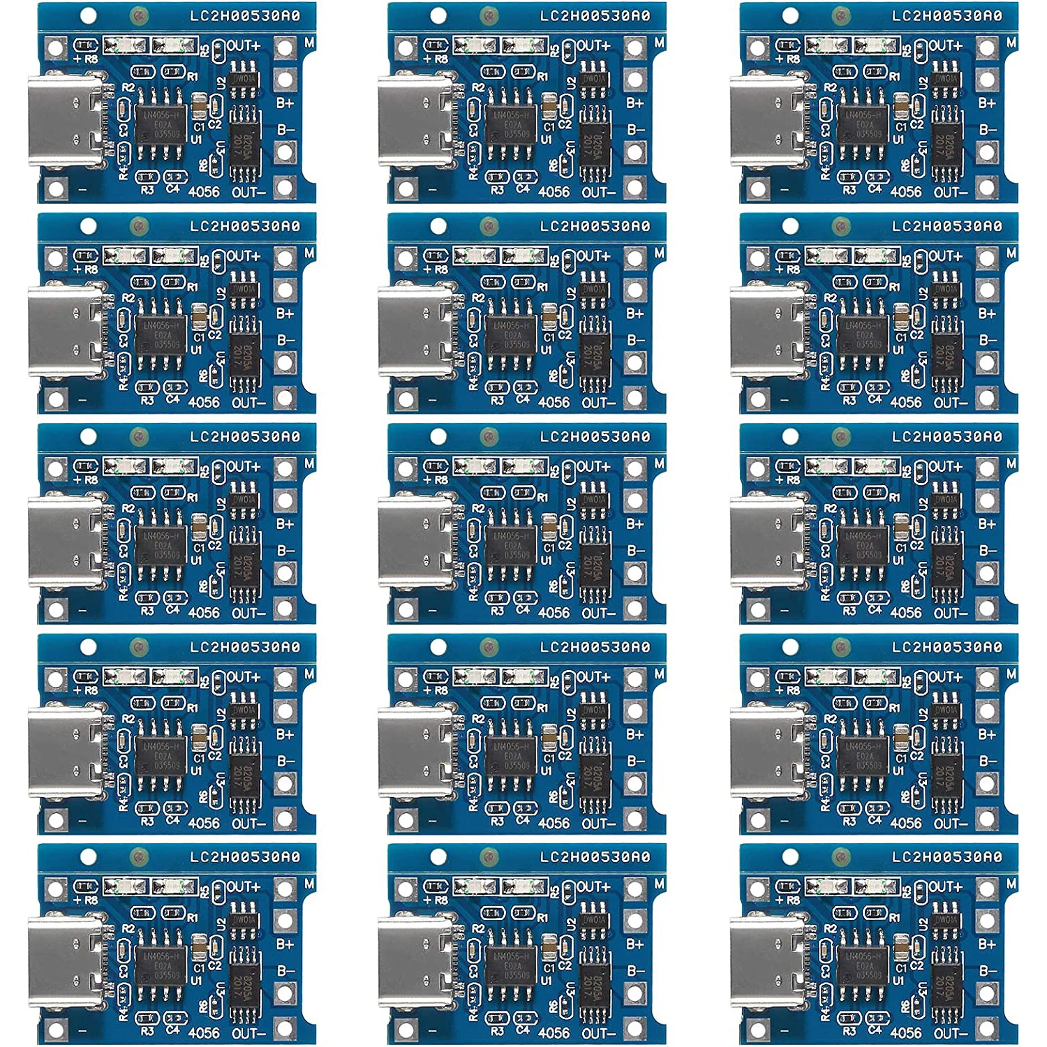 

Зарядный Модуль TP4056 Mini Type-C Micro USB 18650, 5 В, 1 А, 15 шт., зарядная плата для литиевого аккумулятора с двойной функцией защиты