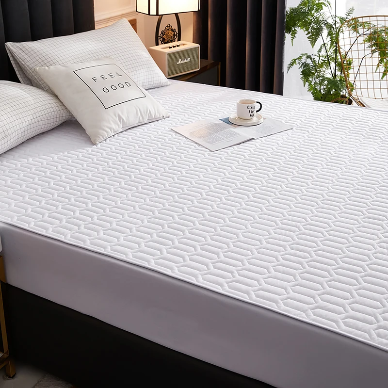 Waterproof Latex Mattress Pad Protector Skin-Friendly Breathable Fitted Sheet Bed Cover Mattress Cover 150x200 160x200 200x200