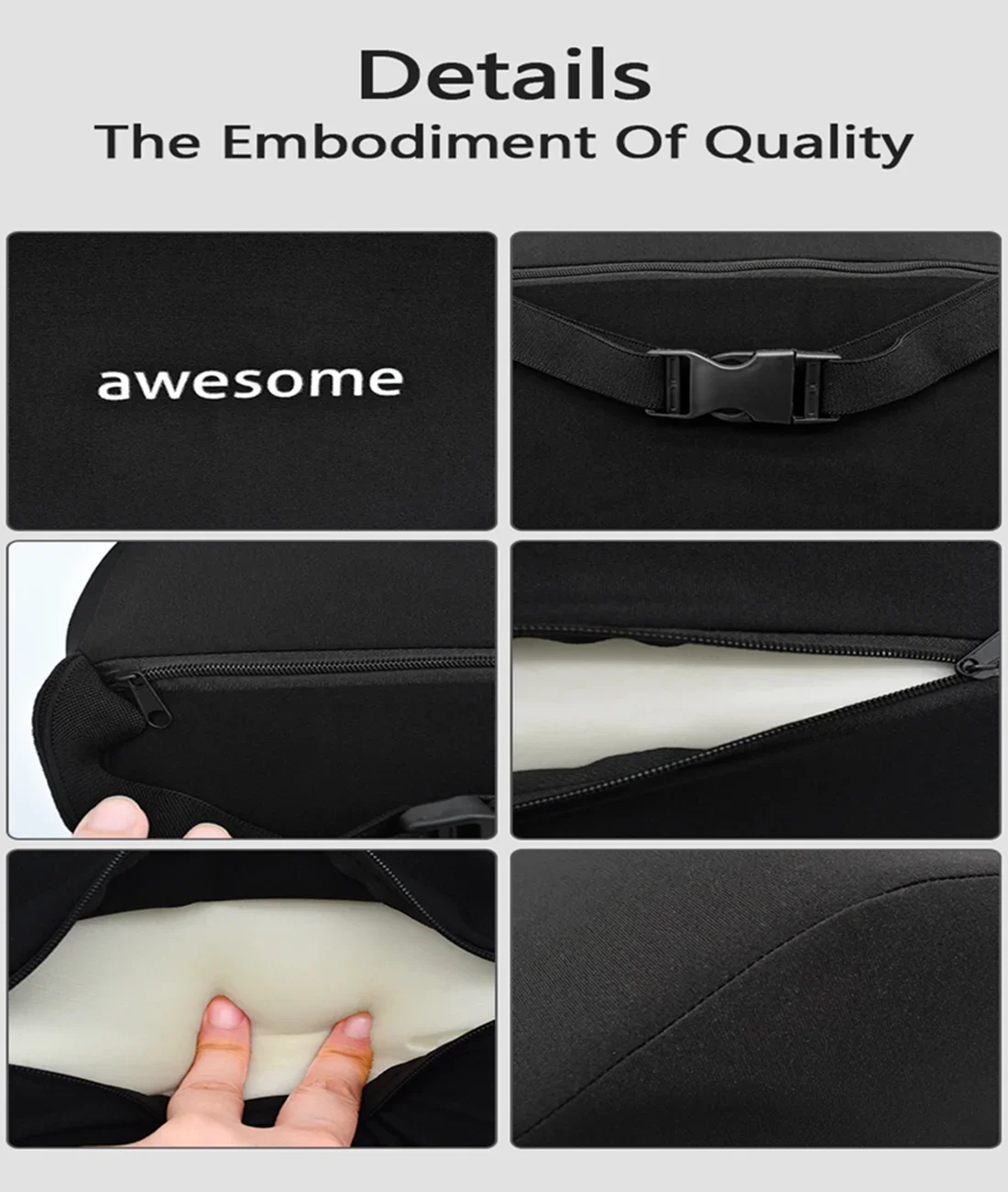 Car Lumbar Back Support Headrest Neck Pillow Memory Foam Lumbar Pillow Universal Soft Neck Pillows Cushion Car Supplies