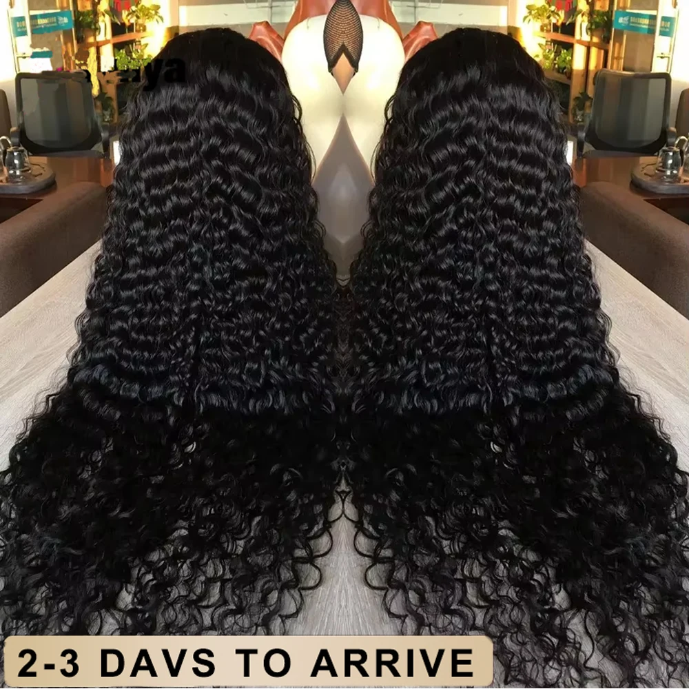 30 40 Inch Kinky Curly Wigs 13x6 Hd Lace Frontal Wig Black Deep Wave 13x4 Wet And Wavy Water Wave 100% Human Hair Wig For Women