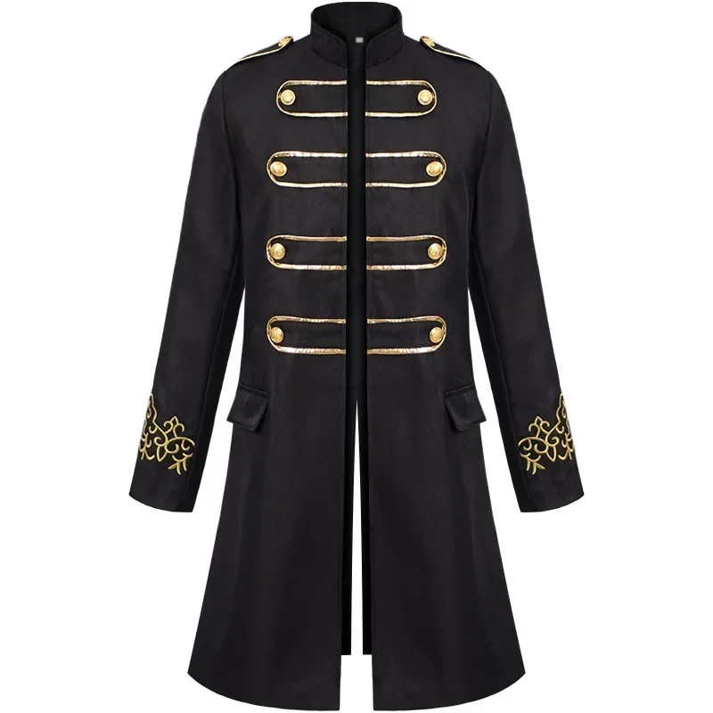 New European And American Phnom Penh Coat Fashion Steam Retro Embroidered Men's Stand-up Collar Clothing - Image 4