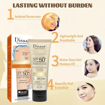 Facial Body Sunscreen Whitening Sun Cream SPF 50 Moisturizing Anti-Aging Oil-control Dust Oil Control Reduce Melanin Skin Care - Thumbnail 4