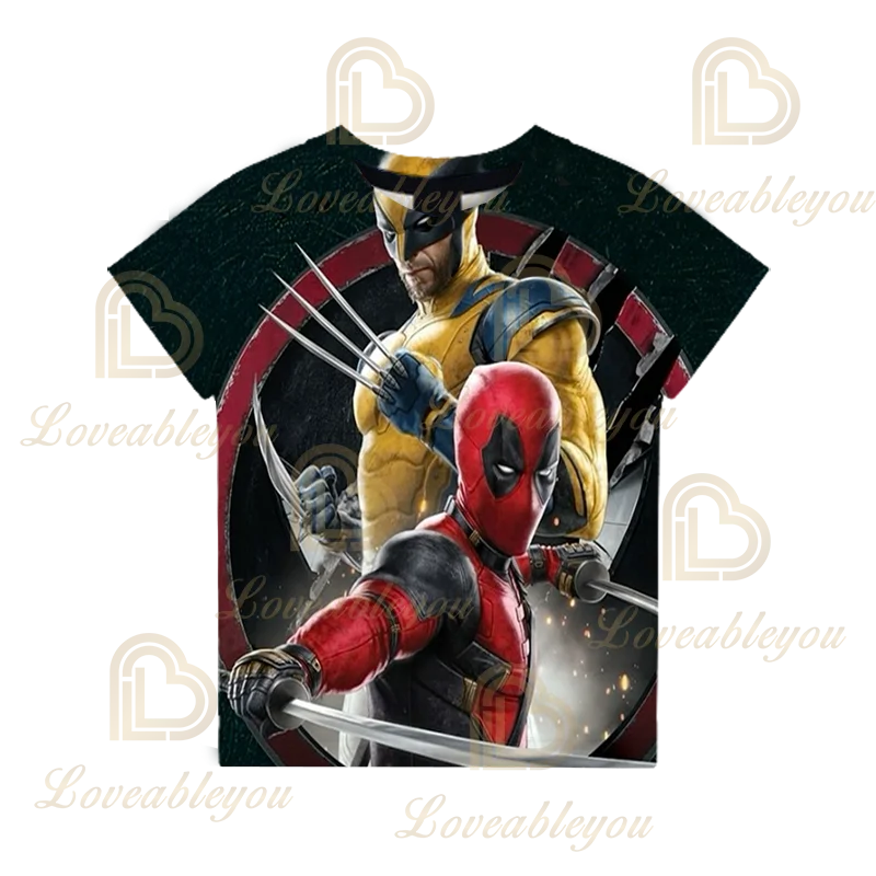 thumbnail image 1 of Disfraz de cosplay de Deadpool 3, camisetas de verano con estampado 3D para hombre, camisetas de compresión de manga corta con estampado de Wade Winston Wilson, 1 of 5