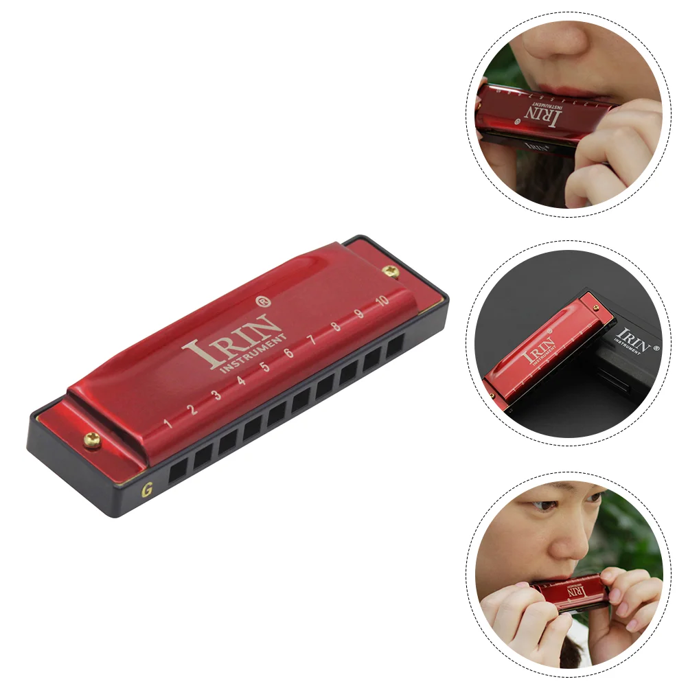 1Pc Harmonica Key of Holes 20 Tones Blues Harmonica with Storage Box