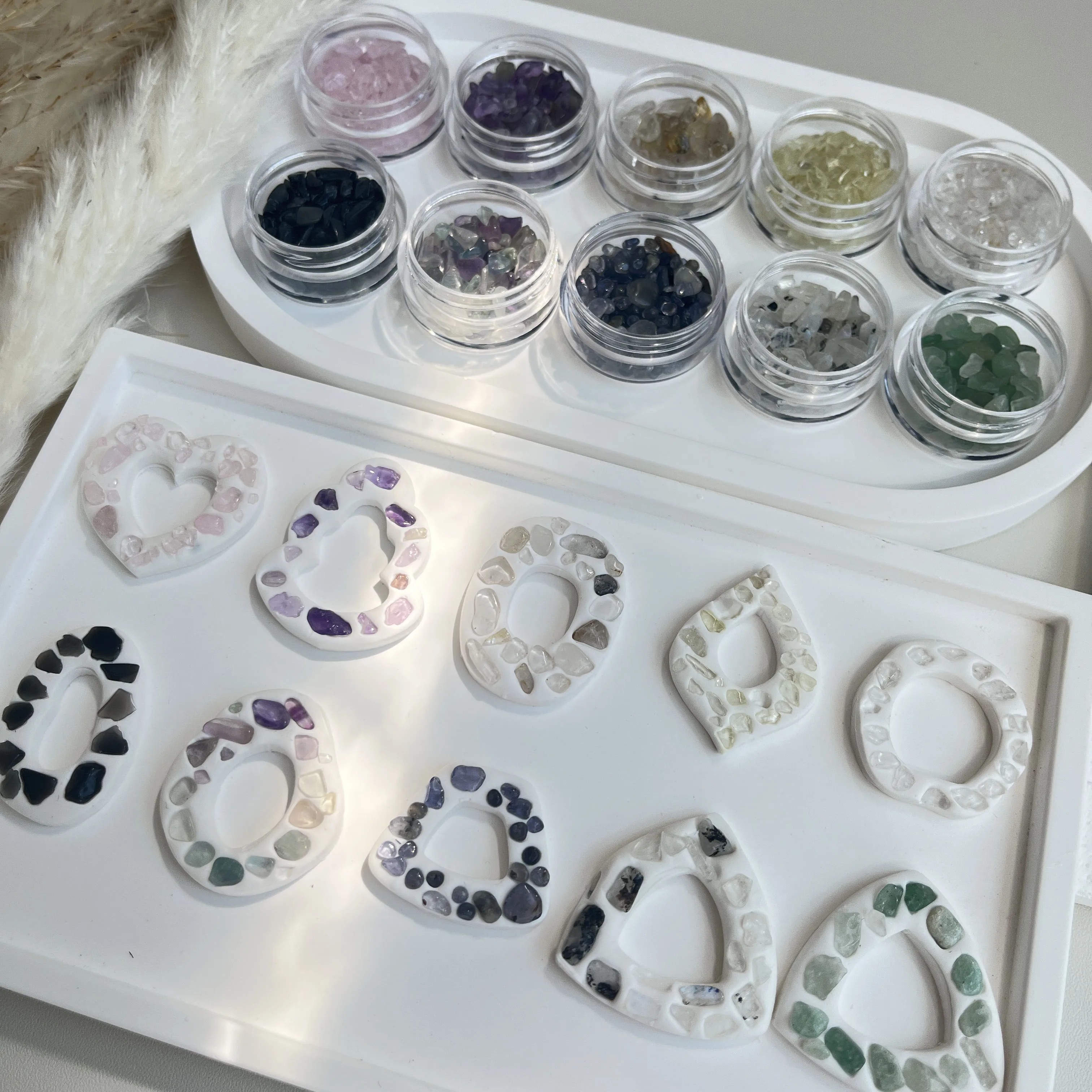 5g/Pc Tiny Shiny Different Color Diamonds Ornaments For Decorating DIY French Style Simple Polymer Earrings Jewelry Badge Gifts