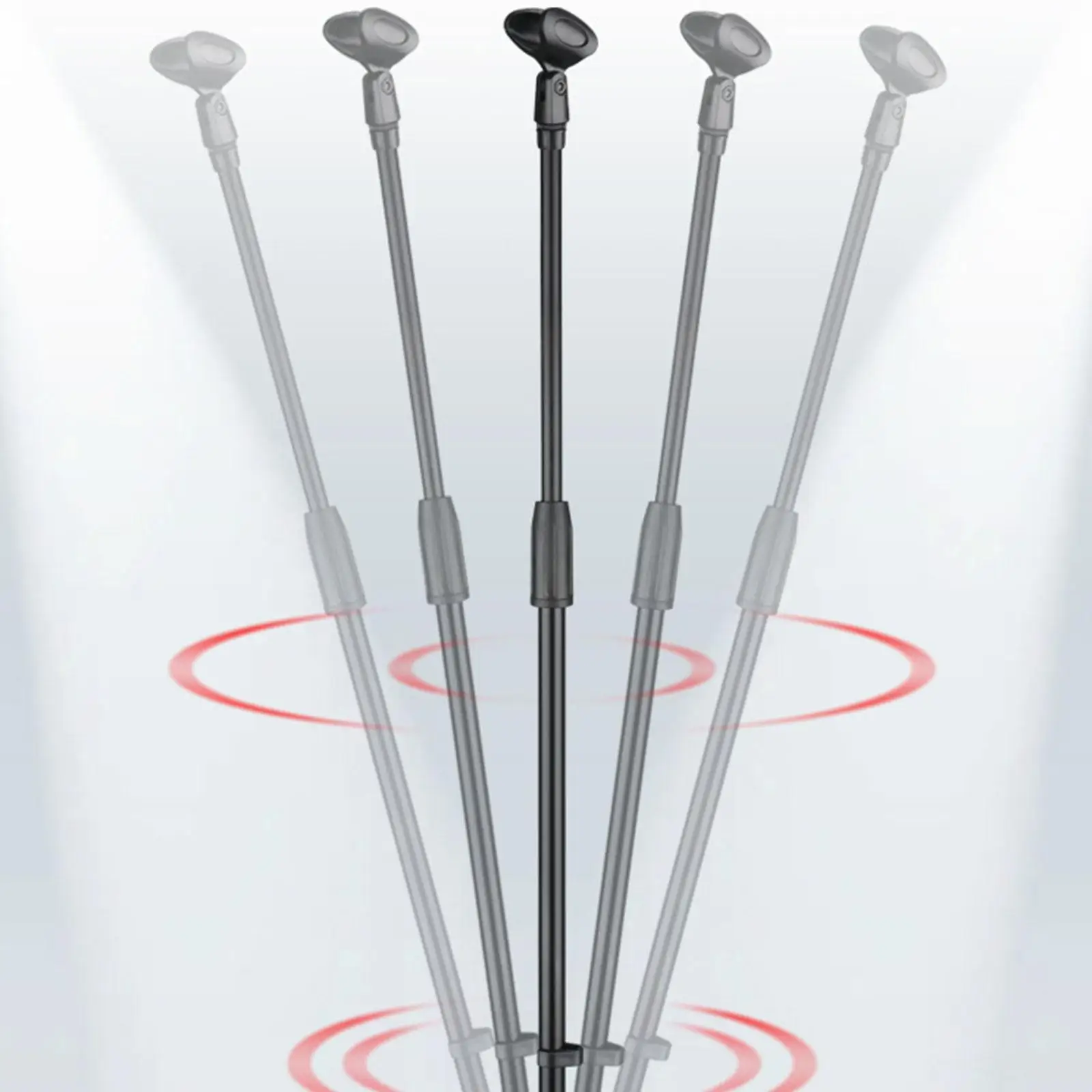 수직형 마이크 스탠드 분리형 내마모성 견고한 다기능 70140cm 원형 베이스 실용적인 마이크 암 지지대(스튜디오용)