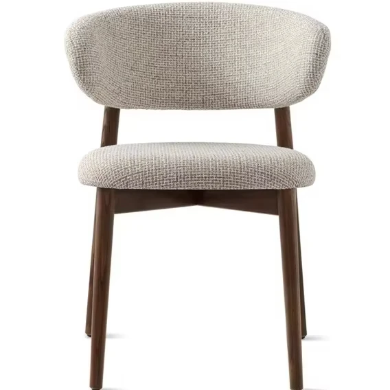 Solid Ash Wood Dining Chair Modern Nordic Minimalist Coffee Shop Casual Dining Furniture Black Walnut Backrest Chair