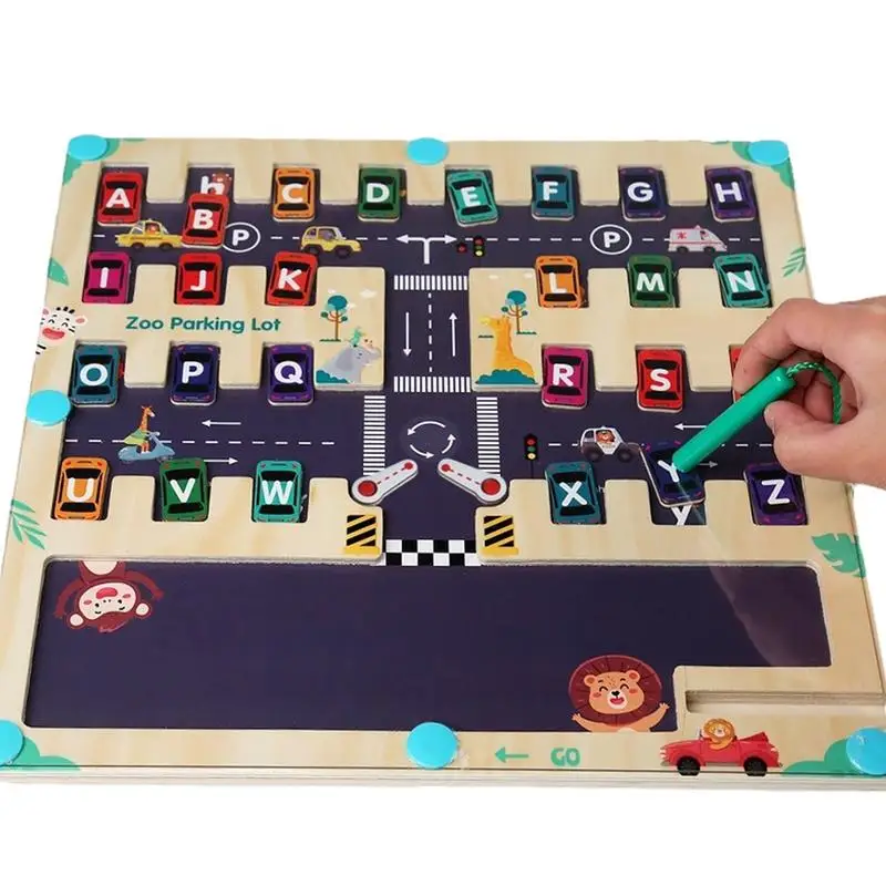 

Wooden Memory Game Wooden Maze Game Transportation Theme Cute Magnetic Board Game Educational Toy To Cultivate Fine Movements