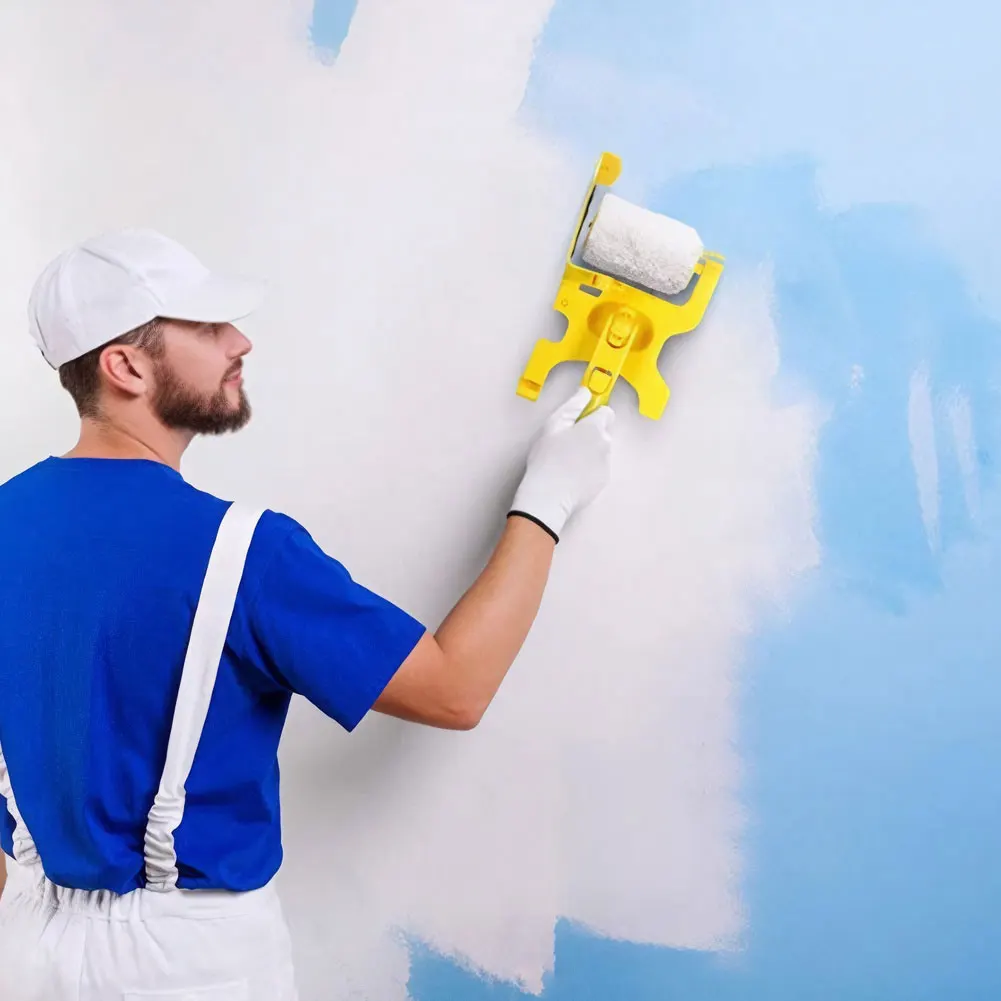 Paint Edger Roller Brush Interior Trimmer Wall Repair Tools Multifunctional for Room Wall Ceiling Indoor Outdoor Painting paint brushes paint rollers set