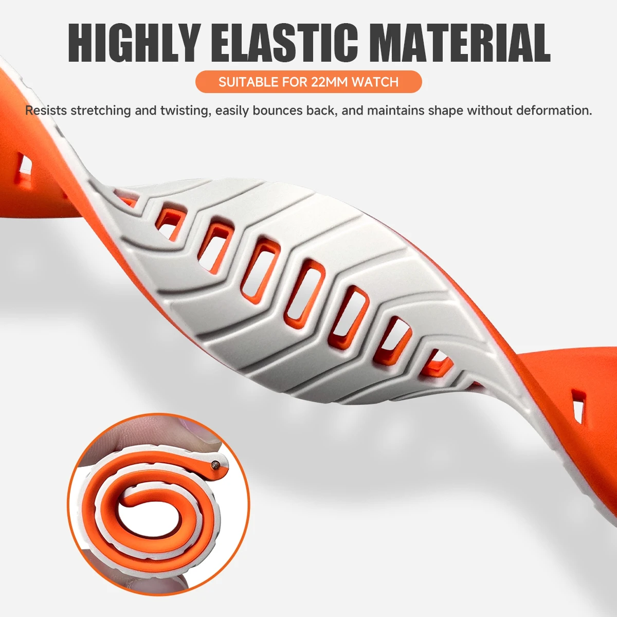 Silicone Sport Wristband for Smartwatch - Replaceable Accessory