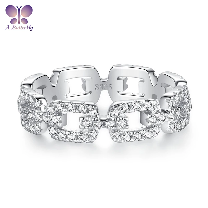 

Женское кольцо из серебра 100% пробы, с имитацией бриллианта