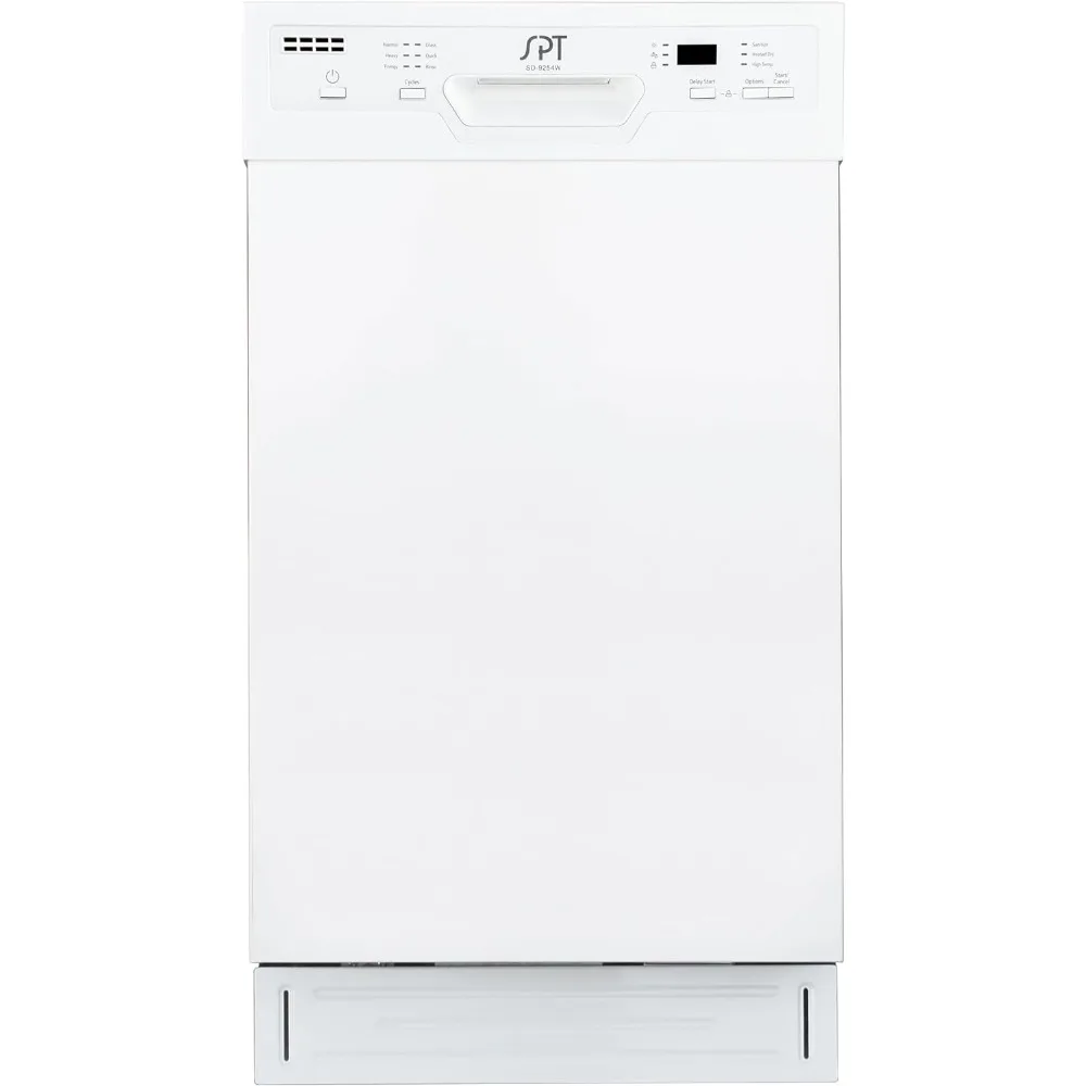 Wide Built-In Dishwasher w/Heated Drying, 6 Wash Programs, 8 Place Settings and Stainless Steel Tub &ndash; White