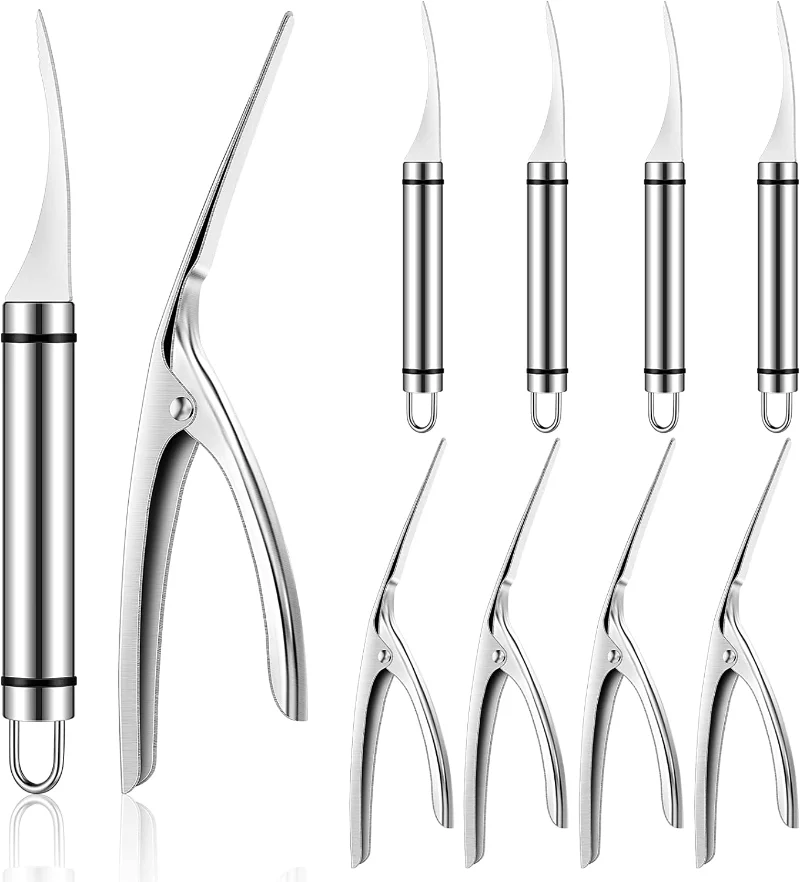 Shrimp Peeler Stainless Steel Shrimp Stripper Prawn Shell Peeler Durable Cleaner Knife Kitchen Peeling Tools