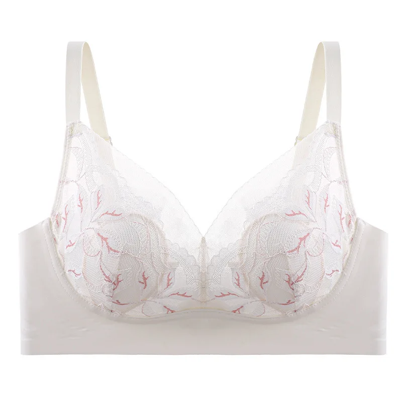 

Sexy Lace Rabbit Ear Crystal Cup Bra Natural Resin Cotton Healthy Breathable Skin-friendly Soft And Not Stuffy Female Bra.