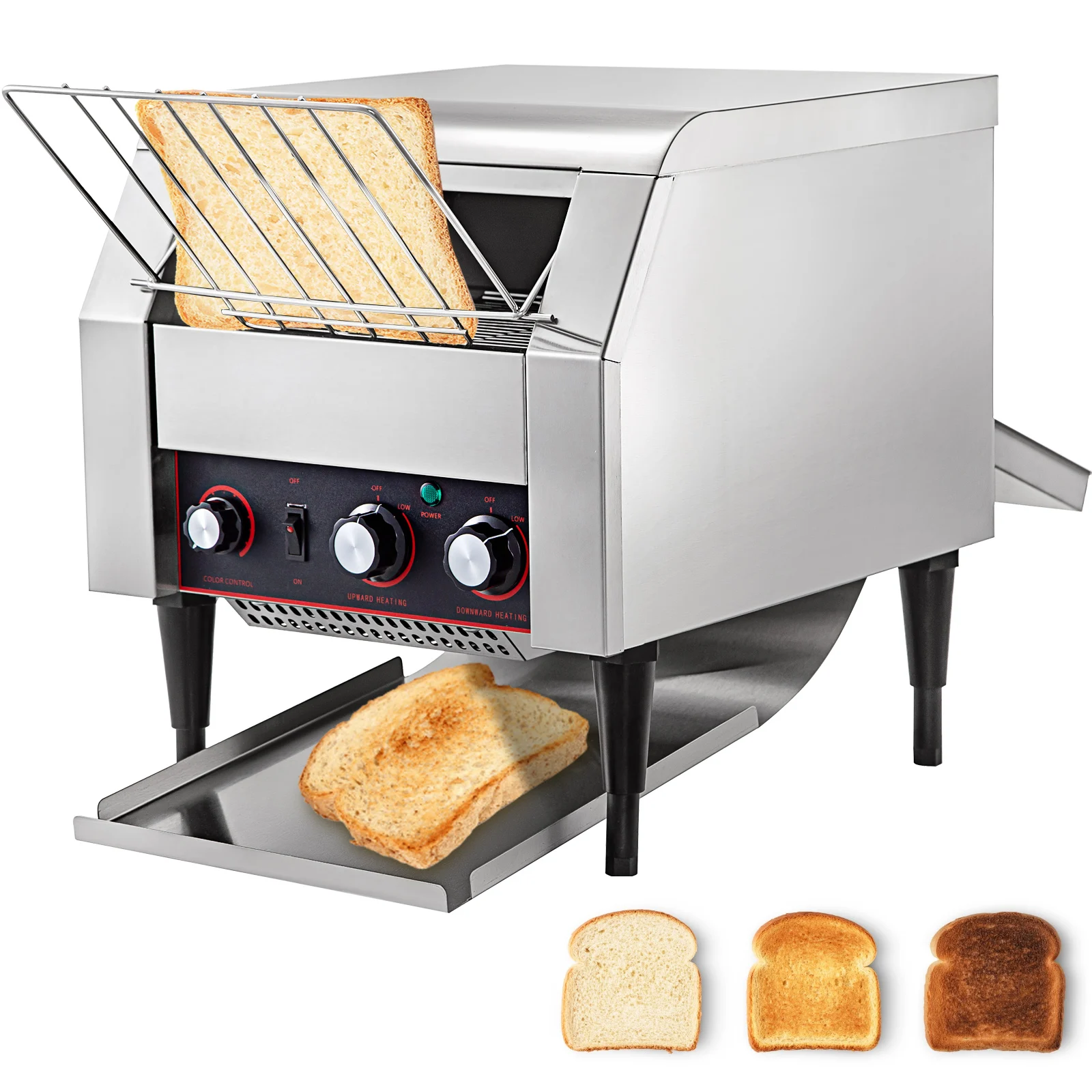 VEVOR 150/300/450 Pcs/H Electric Conveyor Toaster Bread Bagel Food Maker Kitchen Appliances Equioment for Restaurant Commercial