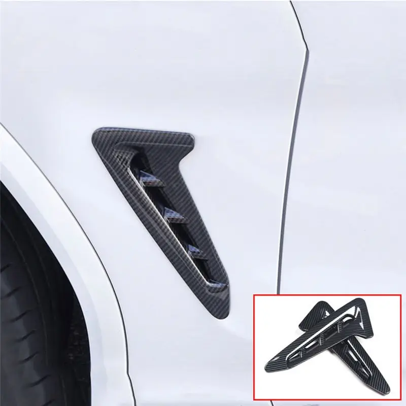 BMW X3 G01 X4 G02 2018-2024 차량용 프론트 사이드 펜더 에어 아웃렛 커버 트림 (클래시-1쌍) 카본 스타일링 벤트 펜더 교체품