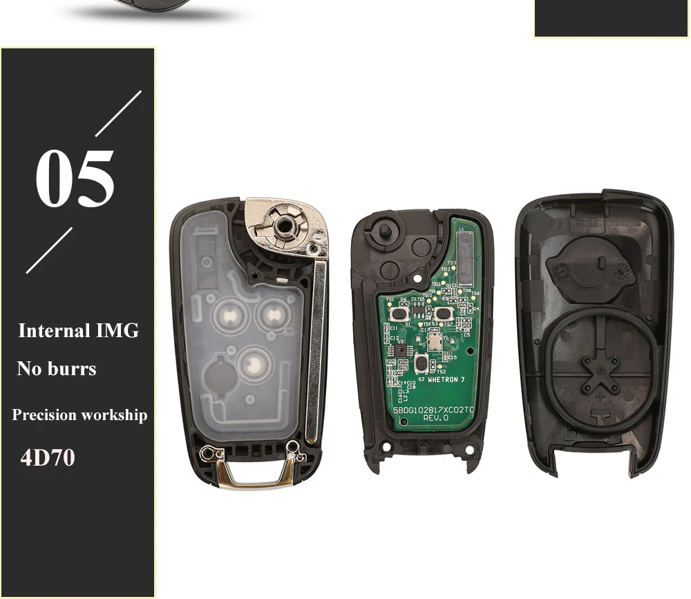 Keyforkess 2ALBS1SG24 telecomando per auto 433MHz ID70 per Chevrolet Aveo Cavalier 2019 2020 fit Buick Excelle 2015-2021 Opel - S8f111b45aa524c68b5c4317c8f3f7db4b