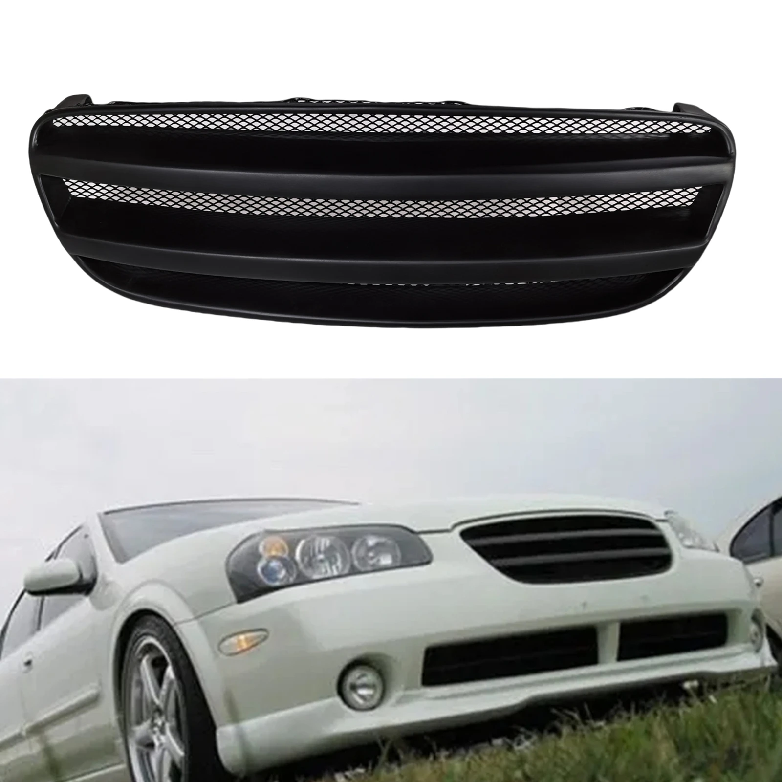 

Передняя решетка для Nissan Maxima 2002-2003, решетка для гоночного гриля из настоящего углеродного волокна/стекловолокна, верхний бампер, радиатор, магнитная решетка