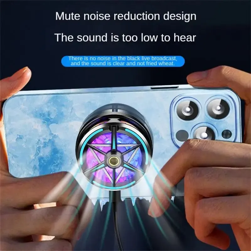 S6 Mobile Phone Cooler Cooling Fan Magnetic Radiator For PUBG Phone Cooler System Cool Heat Sink For Cellphones Tablets cooling fan cellphone cooler gaming cooling fan