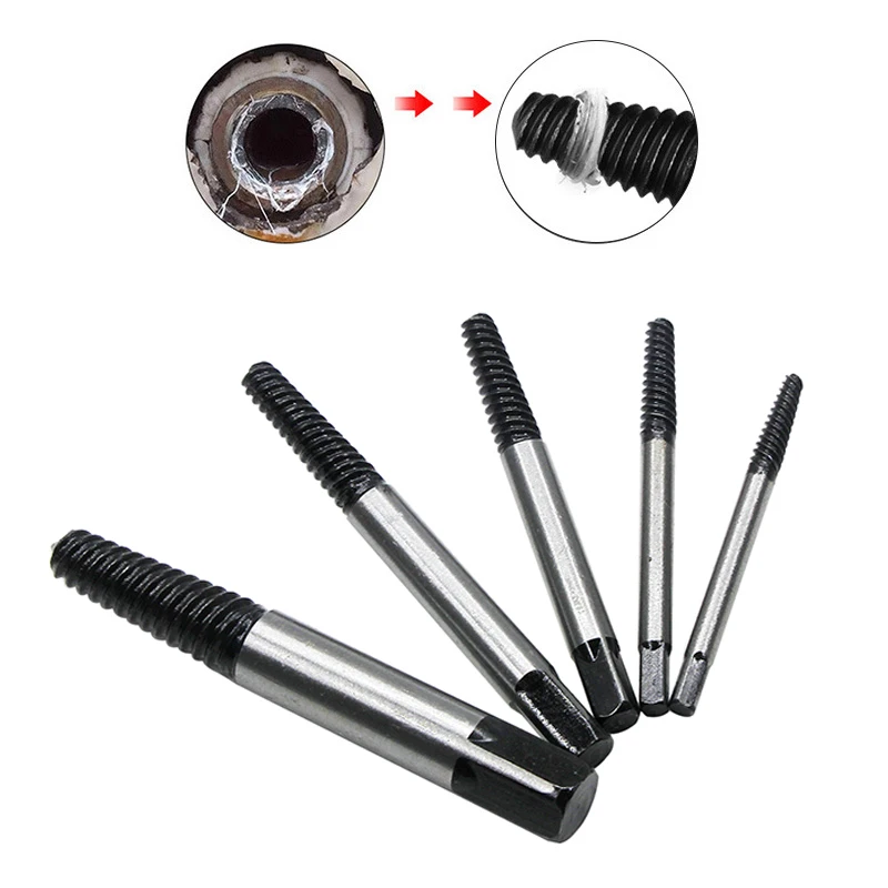 Broken Wire Extractor 5pc 6pc Fine Tooth Broken Head Screw Removal Faucet Removal Tool Accessory Set