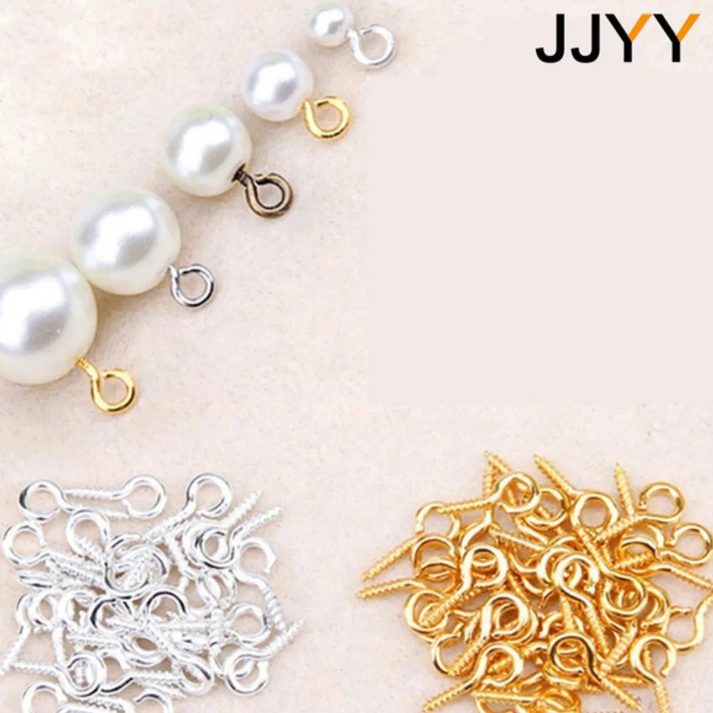 200 pcs Diy jewelry accessories self-tapping goat's eye screws goat's eye nails horn nails gold screws jewelry making
