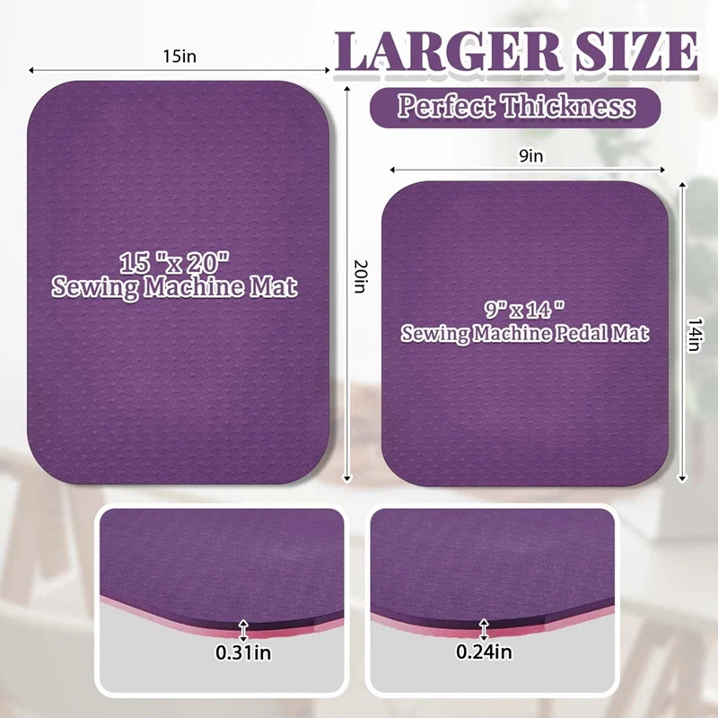 Muffling Mat Noise Reduction Mat for Sewing Machines 1Set