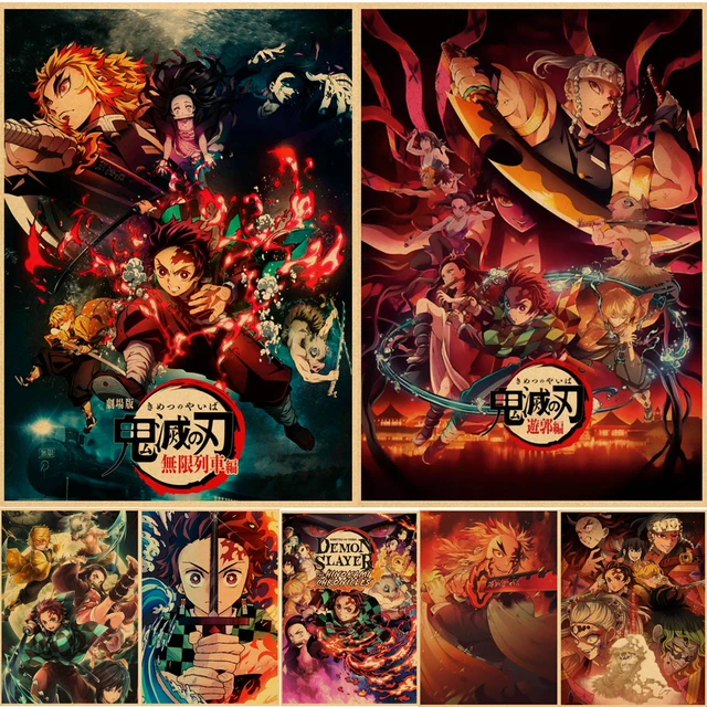 Demon Slayer New Season Kimetsu no Yaiba Yuukaku-hen Poster Vintage Home  Room Decor Art Kraft Paper Posters Wall Stickers - AliExpress