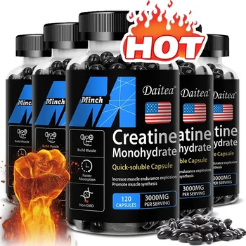 Creatine Monohydrate - 3,000 Mg Per Serving, Pre-workout Creatine To Help Build Muscle, Enhance Energy and Performance 1